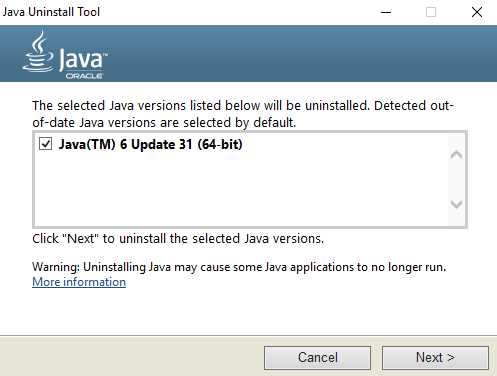 Удаление Java с Windows 10: пошаговое руководство