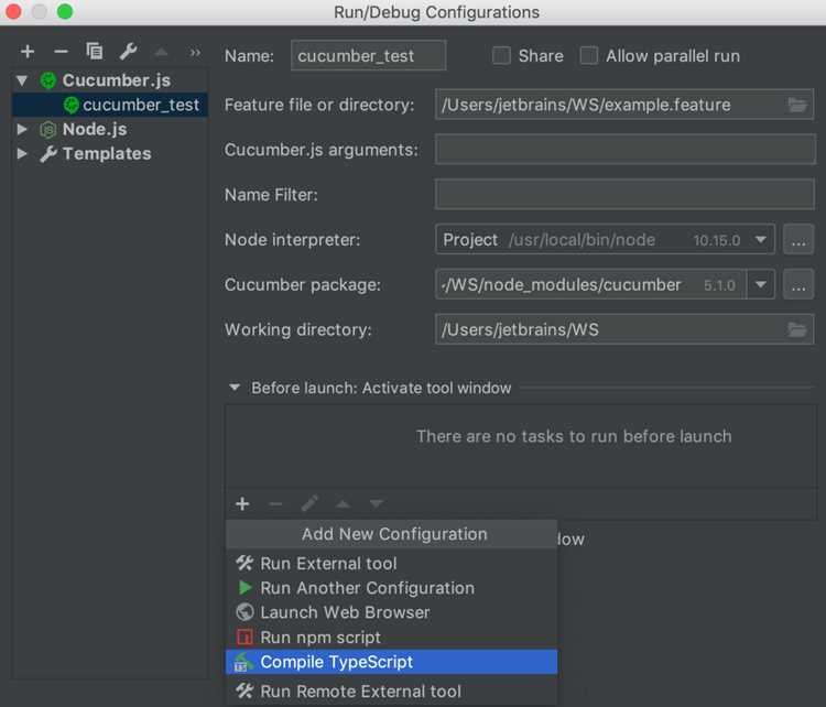 Запуск тестов Cucumber из IntelliJ IDEA
