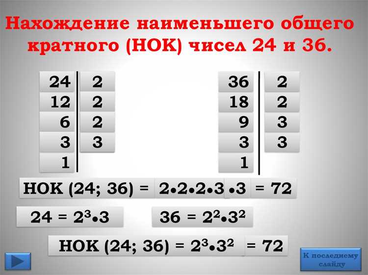 Применение НОК для списков чисел и последовательностей