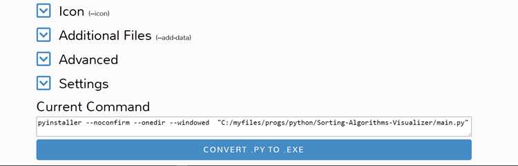 Создание исполняемого файла с помощью PyInstaller