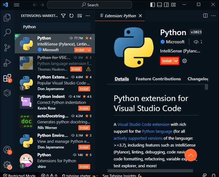 Запуск кода Python в VS Code пошаговое руководство