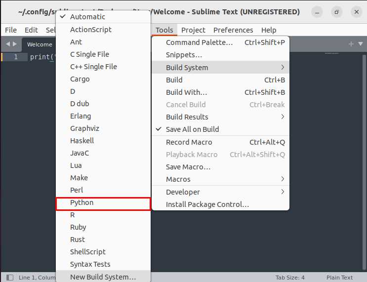 Загрузка и установка Sublime Text