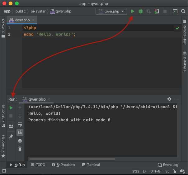 Обновление версий PHP и настройка автозагрузки в PhpStorm