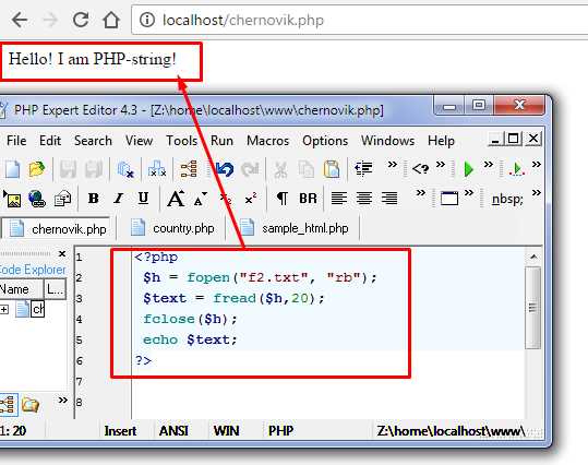 Почему исходный PHP код не отображается в браузере