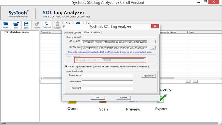 Определение признаков повреждения LDF файла в SQL Server