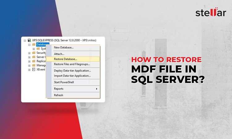 Как восстановить sql базу из mdf