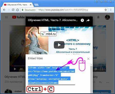 Вставка полученного кода в HTML разметку сайта
