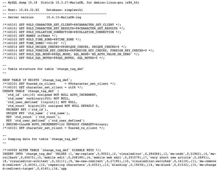 Устранение ошибок при загрузке SQL дампа