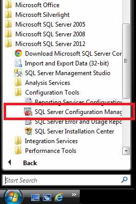 Как найти SQL Server Configuration Manager в меню