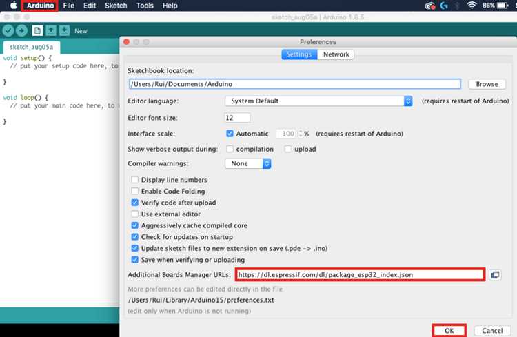 Как добавить ESP32 в Arduino IDE для разработки проектов
