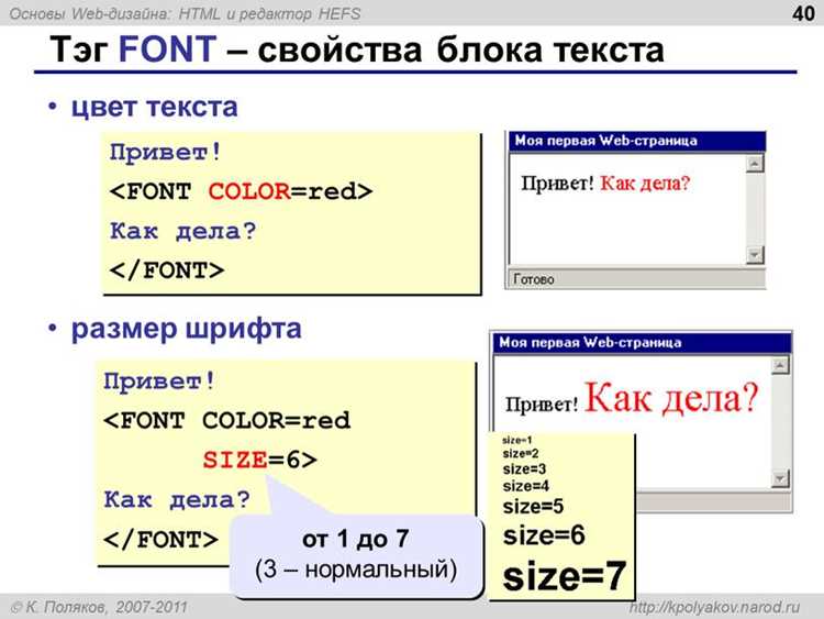 Использование цветовых кодов HEX для задания оттенков