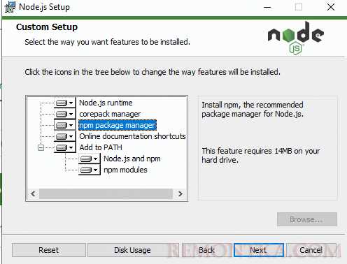 Скачивание последней версии Node JS с официального сайта