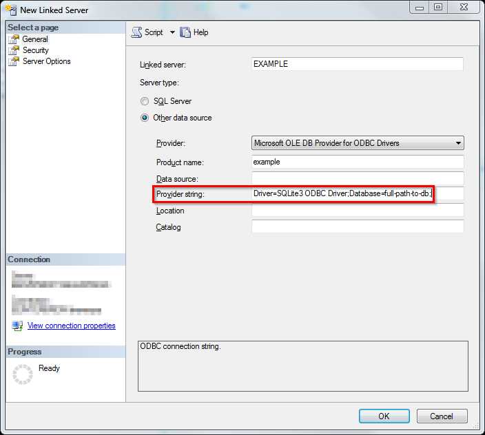 Открытие существующей базы данных через контекстное меню