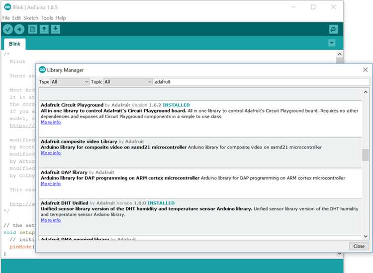 Установка библиотеки ThingSpeak в Arduino IDE