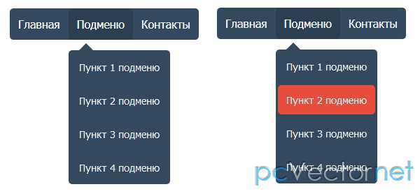 Использование псевдокласса :hover для навигации