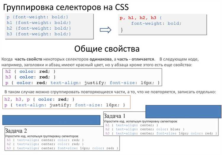 Комбинирование селекторов для сложных правил