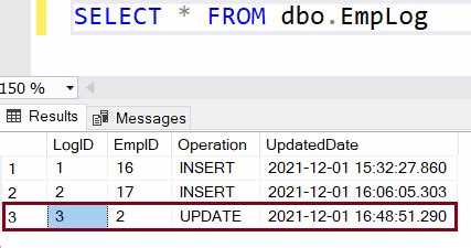 Создание триггера с помощью графического интерфейса SSMS