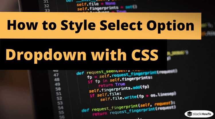 Как стилизовать select option css