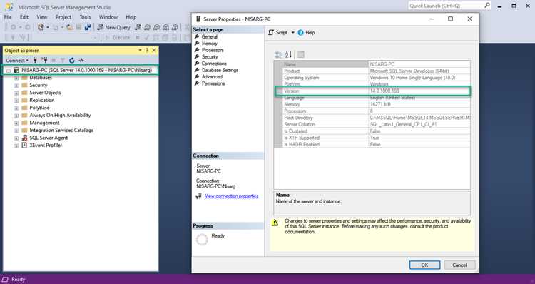 Просмотр версии SQL Server через командную строку