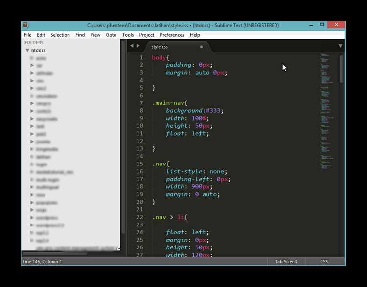 Использование встроенного стиля через <style> в Sublime Text
